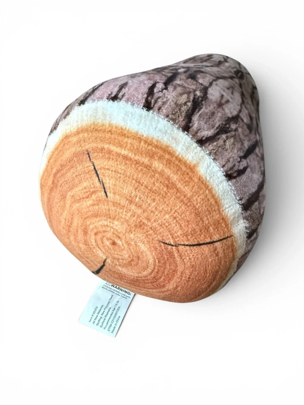 T.A.G. Campfire Log Pillow Rustic Woodland Cabin Decor Plush Cushion